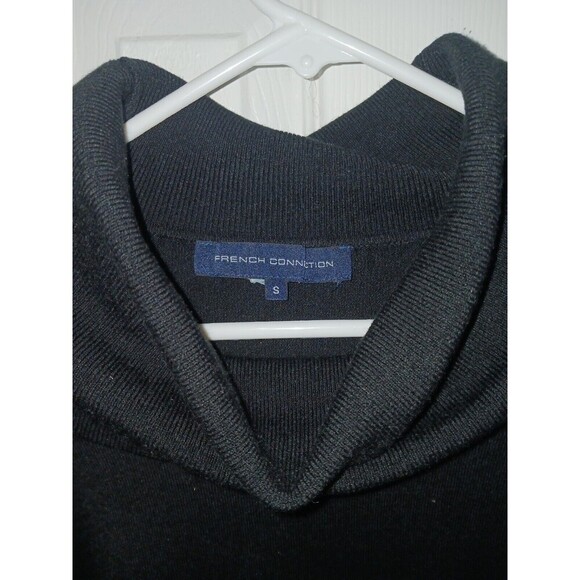 French Connection Black Long Sleeve Cowl Neck Pullover Sweater Size Small - Picture 2 of 4
